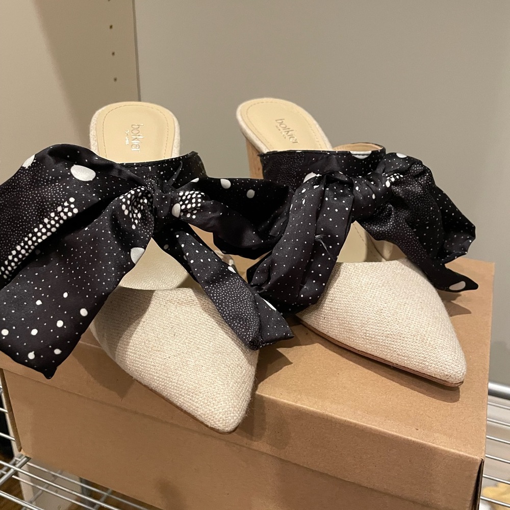 Botkier Hampton bow mules, size 7.5- excellent condition!